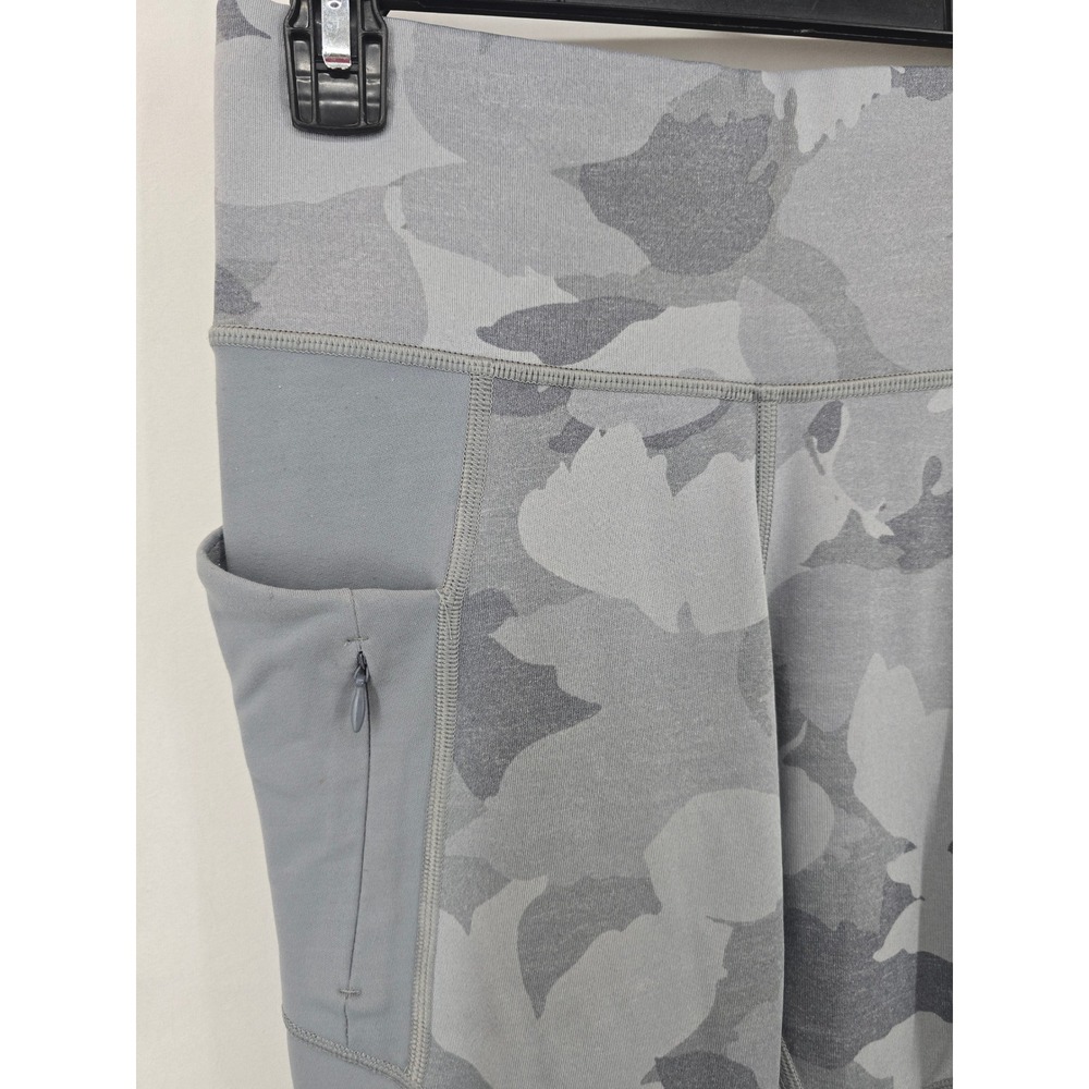 Athleta Womens Grey‎ Floral Camo High Rise Pocket Leggings XS 1359
